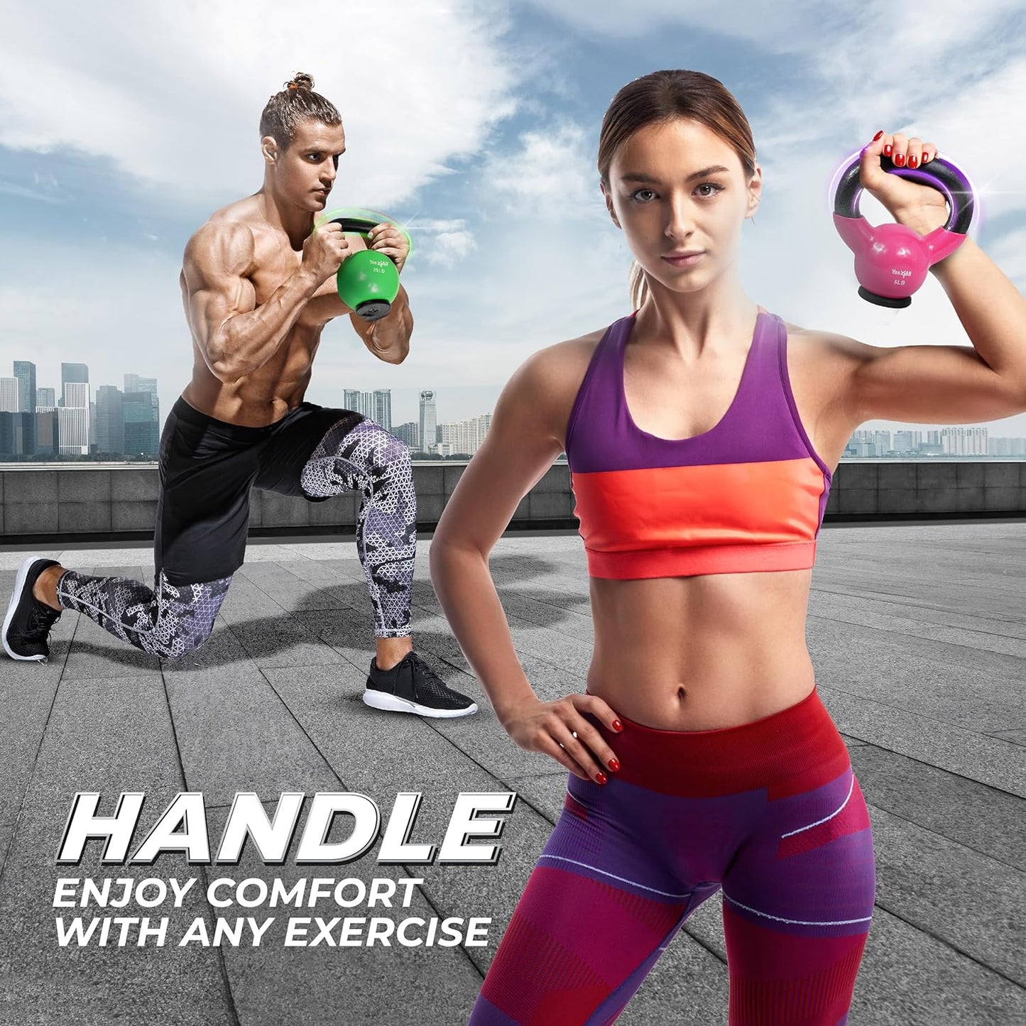 Elevate Your Fitness with the Yes4All Kettlebell Set - Perfect for Strength Training and Home Workouts (10-65 lbs)